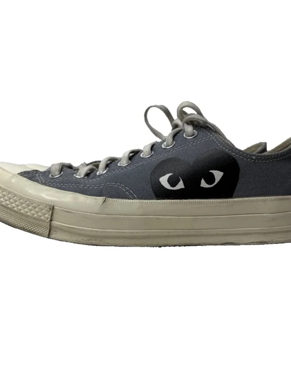 Converse X Comme des Garçons Play Sneakers Mens Size 9 Chuck 70 Low Steel Gray - Picture 5 of 10